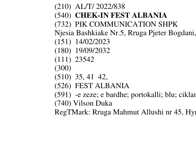 Zëri i markës CHEK-IN FEST ALBANIA në buletin