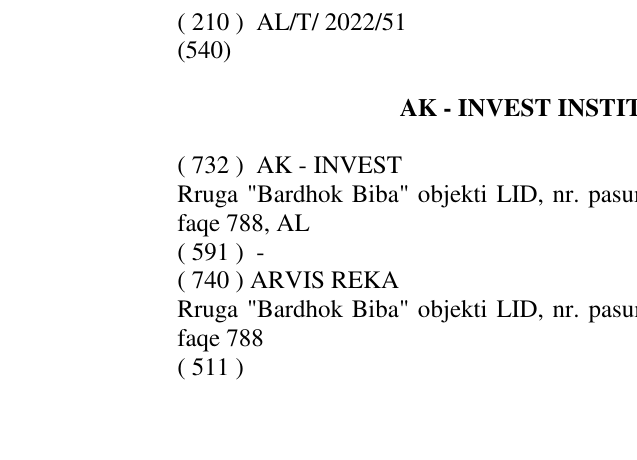 Zëri i markës AK - INVEST INSTITUCION FINANCIAR në buletin