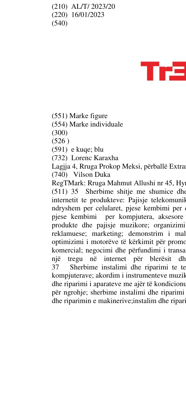 Zëri i markës Tr3bit në buletin