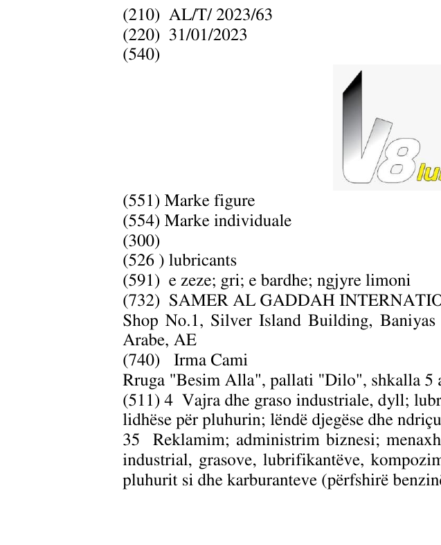 Zëri i markës lubricants në buletin