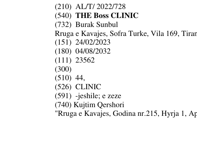 Zëri i markës THE Boss CLINIC në buletin