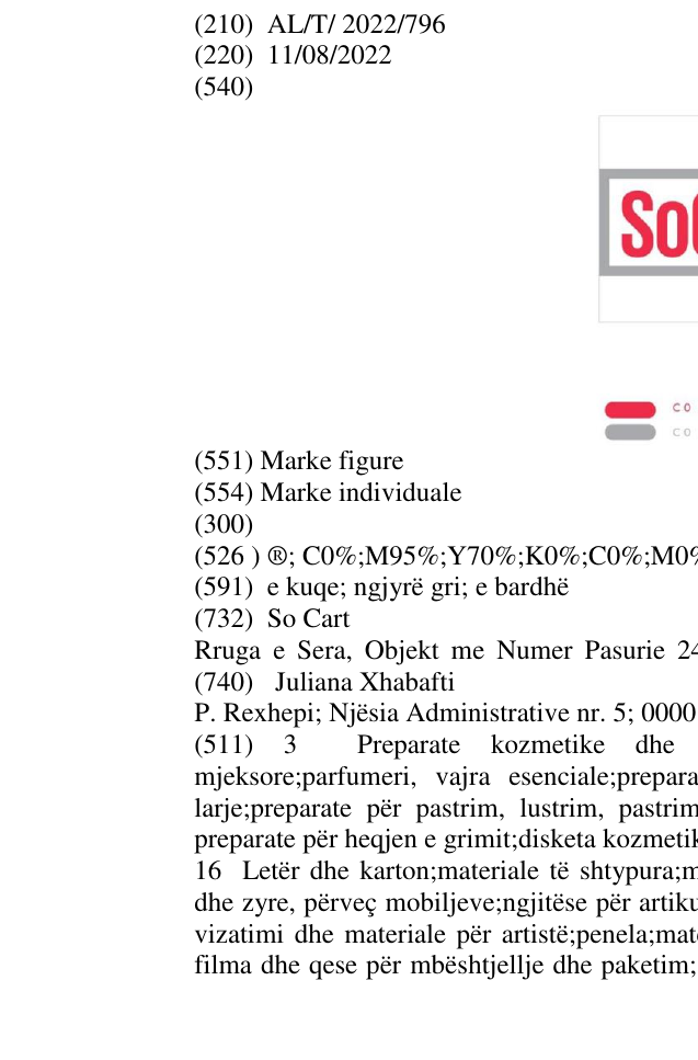 Zëri i markës ®; C0%;M95%;Y70%;K0%;C0%;M0%;Y0%;K40% në buletin