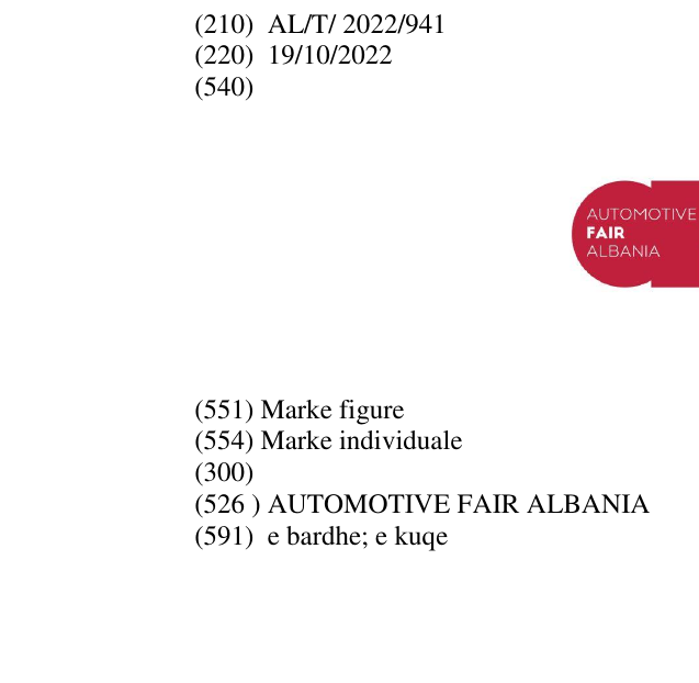 Zëri i markës AUTOMOTIVE FAIR ALBANIA në buletin