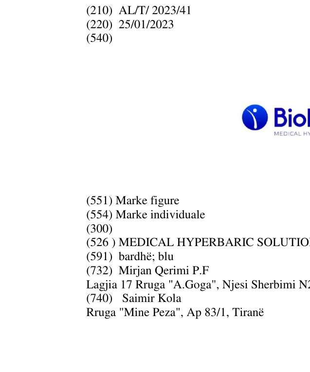 Zëri i markës MEDICAL HYPERBARIC SOLUTIONS në buletin