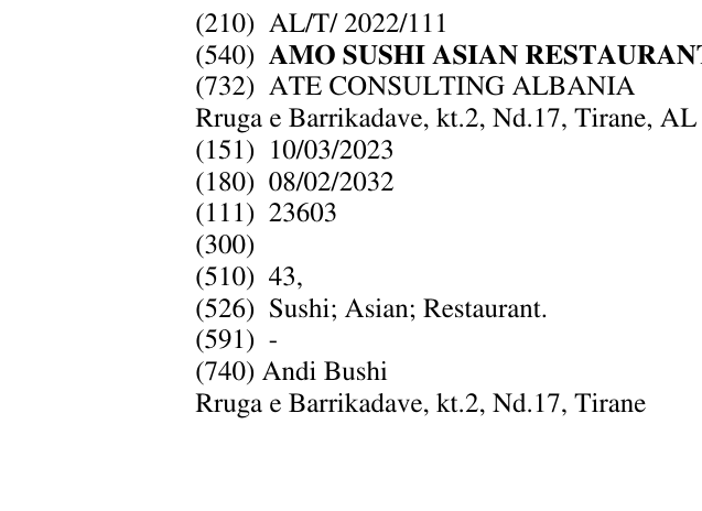 Zëri i markës AMO SUSHI ASIAN RESTAURANT në buletin