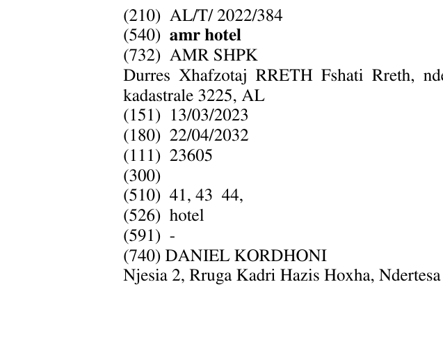 Zëri i markës amr hotel në buletin