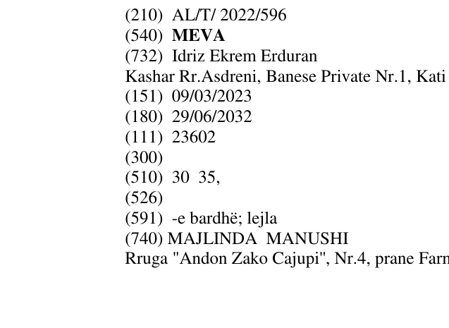 Zëri i markës MEVA në buletin
