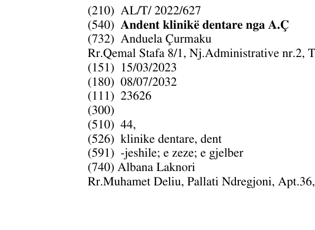 Zëri i markës Andent klinikë dentare nga A.Ç në buletin
