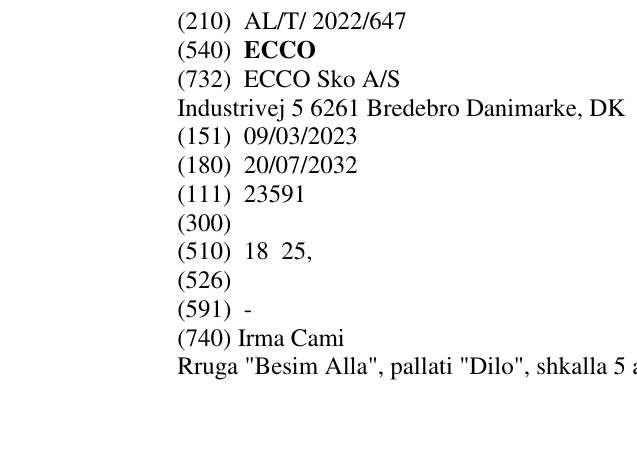Zëri i markës ECCO në buletin
