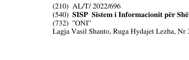 Zëri i markës SISP Sistem i Informacionit për Shëndetin Publik në buletin