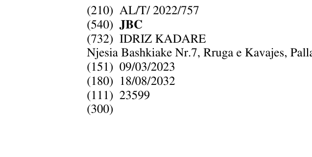 Zëri i markës JBC në buletin