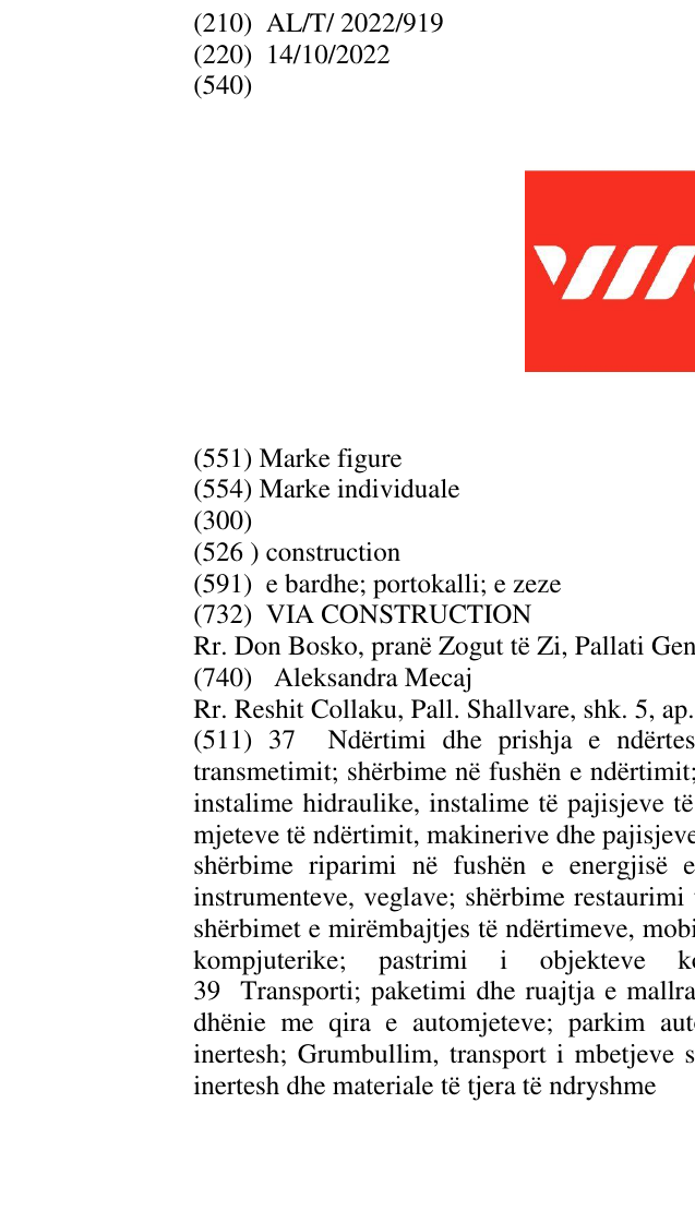 Zëri i markës construction në buletin