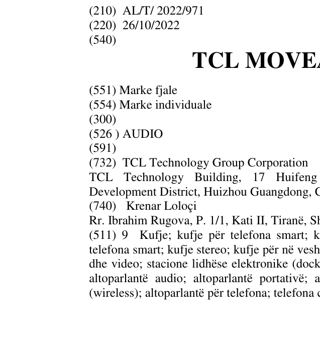 Zëri i markës TCL MOVEAUDIO NXT në buletin