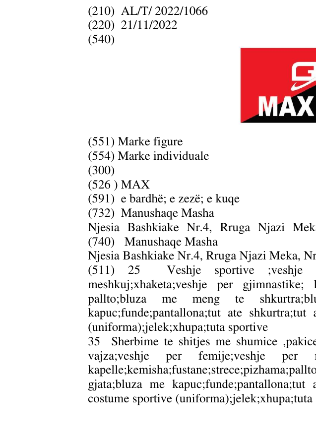 Zëri i markës MAX në buletin