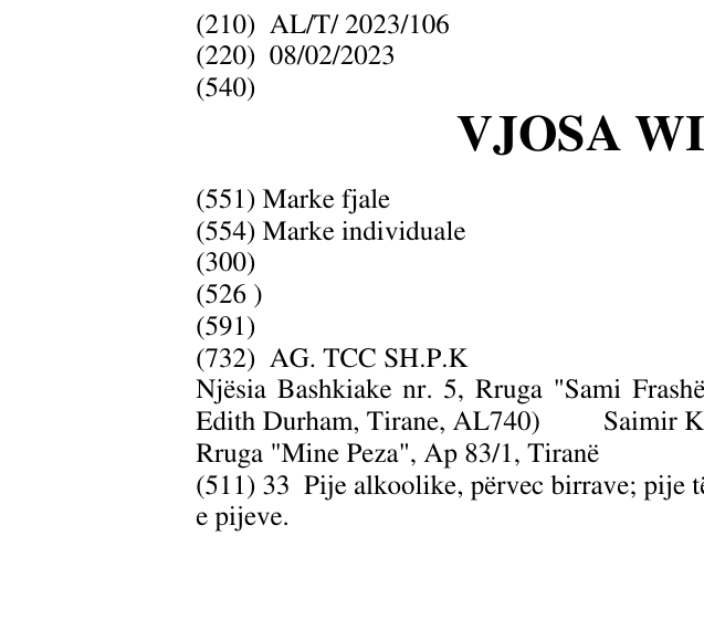 Zëri i markës VJOSA WILD RIVER në buletin