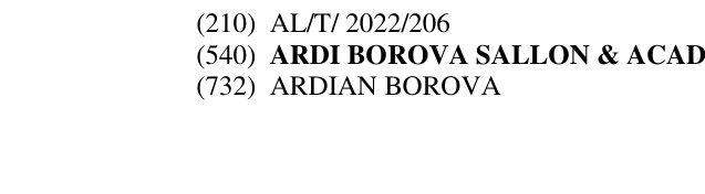 Zëri i markës ARDI BOROVA SALLON & ACADEMY në buletin