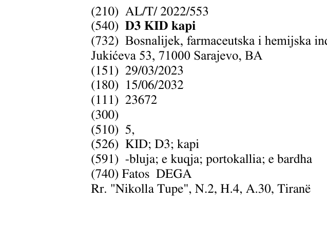 Zëri i markës D3 KID kapi në buletin