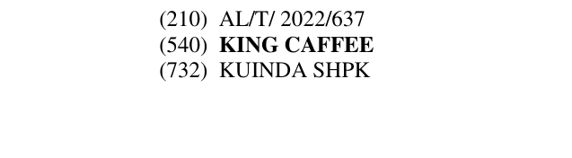 Zëri i markës KING CAFFEE në buletin