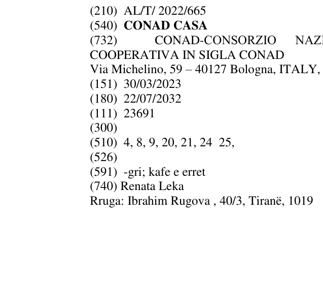 Zëri i markës CONAD CASA në buletin