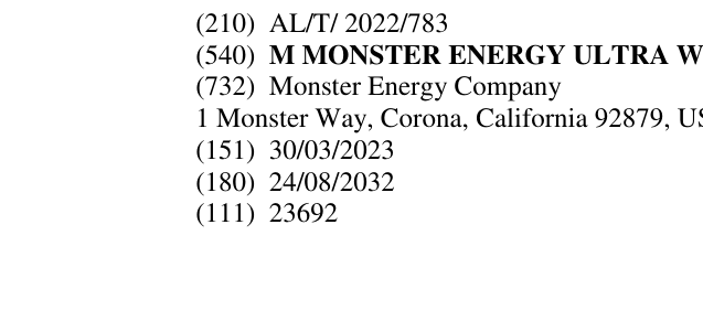 Zëri i markës M MONSTER ENERGY ULTRA WATERMELON në buletin