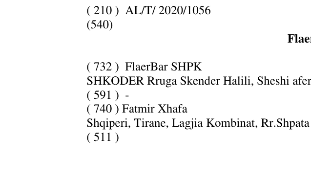 Zëri i markës FlaerBar në buletin