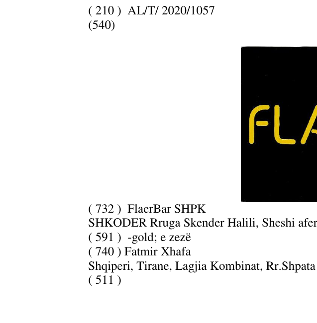 Zëri i markës FLAER në buletin