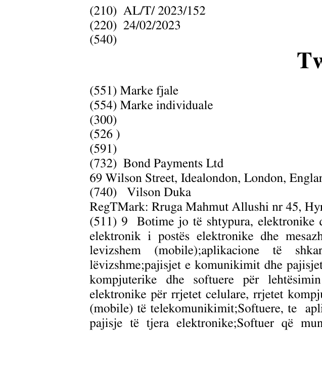 Zëri i markës Twig në buletin