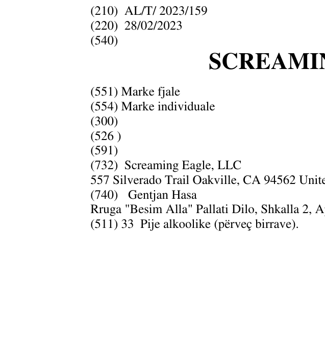 Zëri i markës SCREAMING EAGLE në buletin