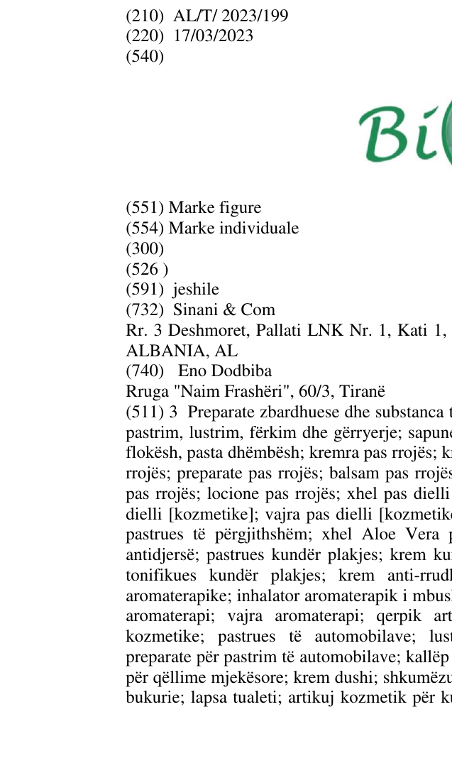 Zëri i markës bitree në buletin