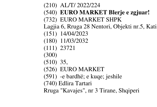Zëri i markës EURO MARKET Blerje e zgjuar! në buletin