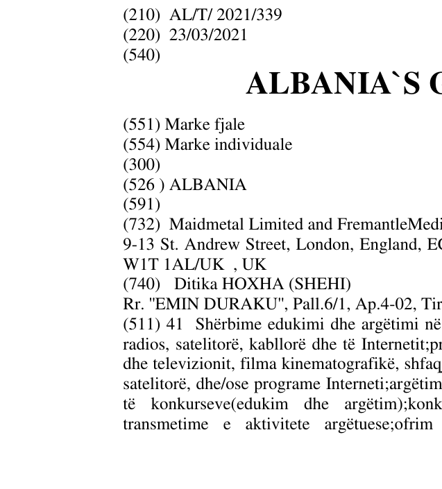 Zëri i markës ALBANIA`S GOT TALENT në buletin