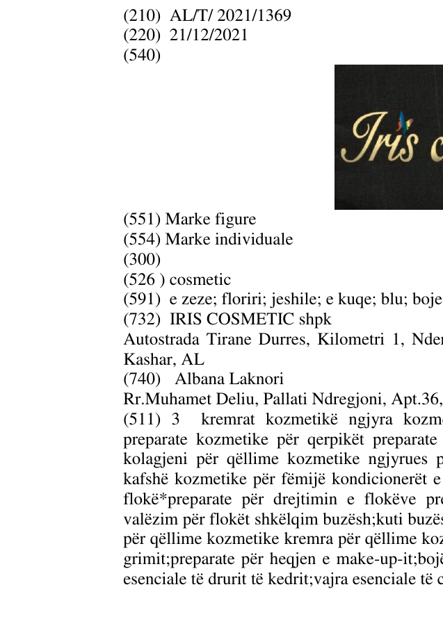 Zëri i markës cosmetic në buletin