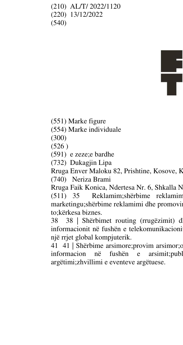 Zëri i markës FSTX në buletin