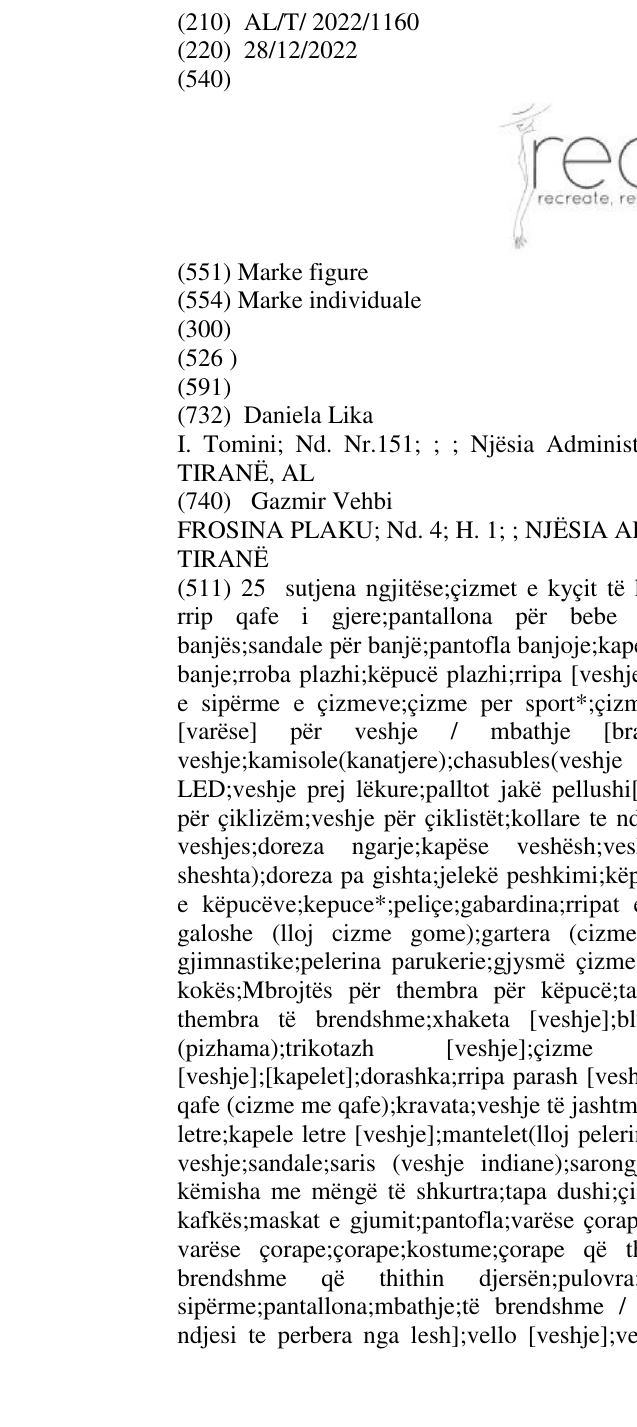 Zëri i markës Recro Recreate, restore, revive në buletin