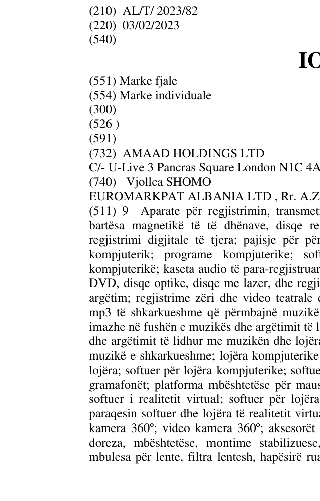 Zëri i markës ION në buletin