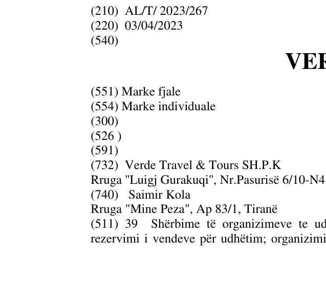 Zëri i markës VERDE në buletin