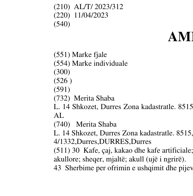 Zëri i markës AMEAS në buletin