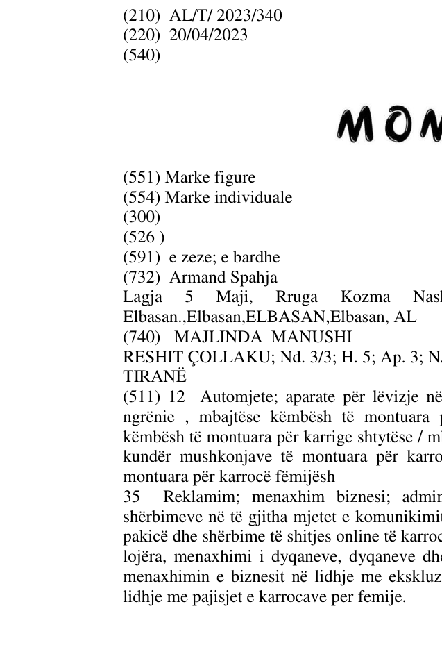 Zëri i markës MOMMO në buletin
