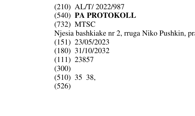 Zëri i markës PA PROTOKOLL në buletin