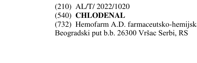 Zëri i markës CHLODENAL në buletin