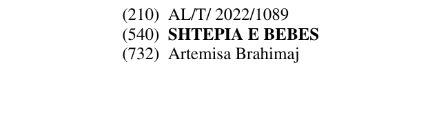 Zëri i markës SHTEPIA E BEBES në buletin
