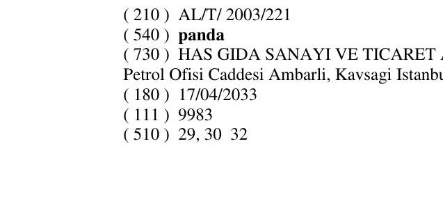 Zëri i markës panda në buletin