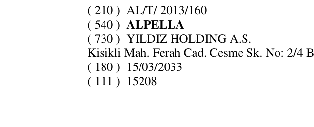 Zëri i markës ALPELLA në buletin