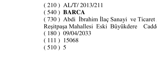 Zëri i markës BARCA në buletin