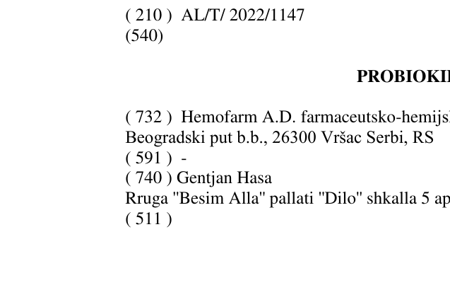 Zëri i markës PROBIOKID IMMUNO në buletin