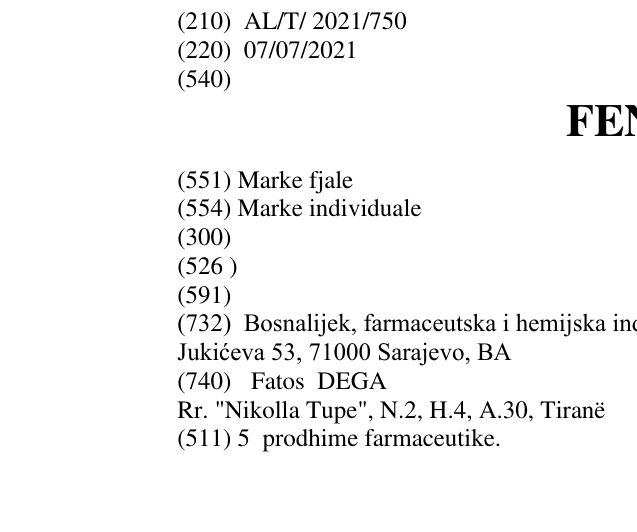 Zëri i markës FENIX në buletin