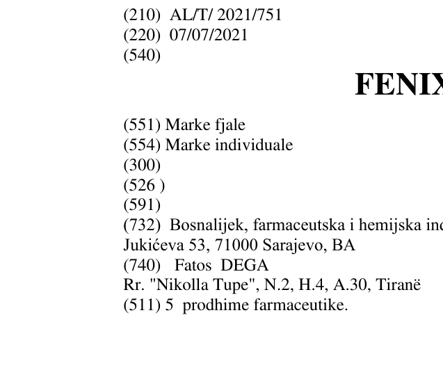 Zëri i markës FENIX NEO në buletin