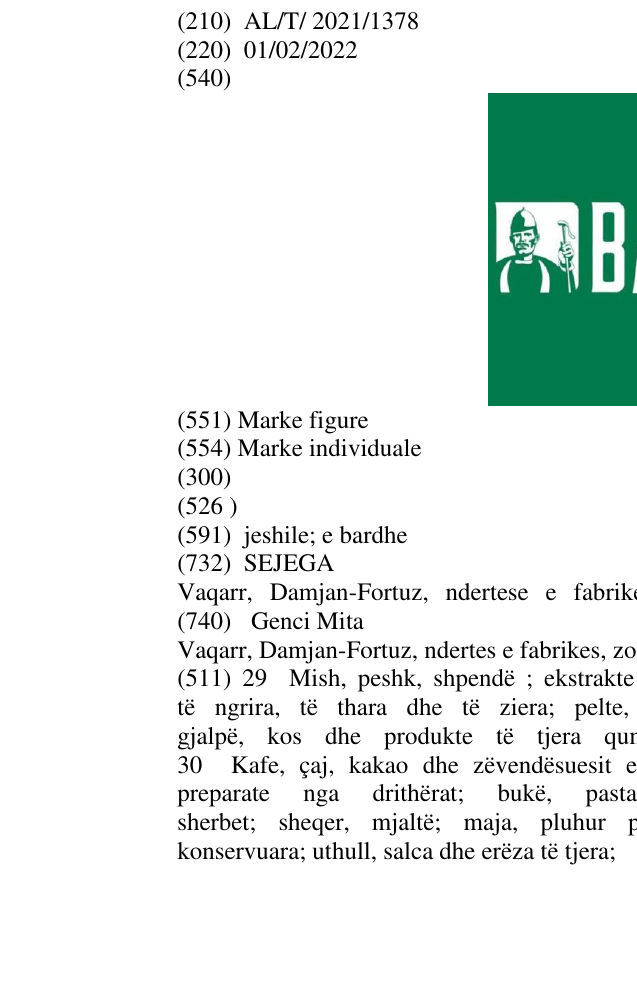 Zëri i markës BARIU në buletin