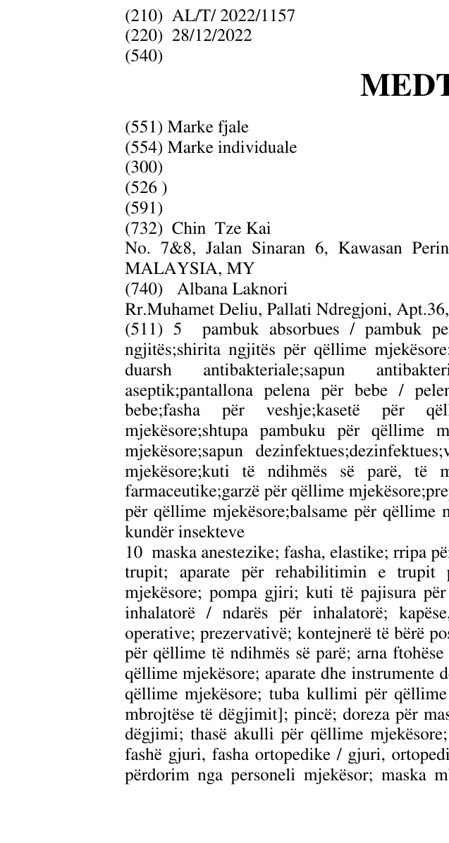 Zëri i markës MEDTOPIA në buletin