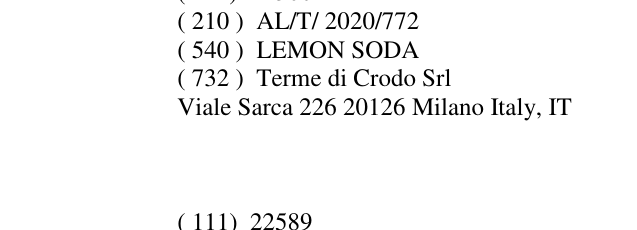 Zëri i markës LEMON SODA në buletin